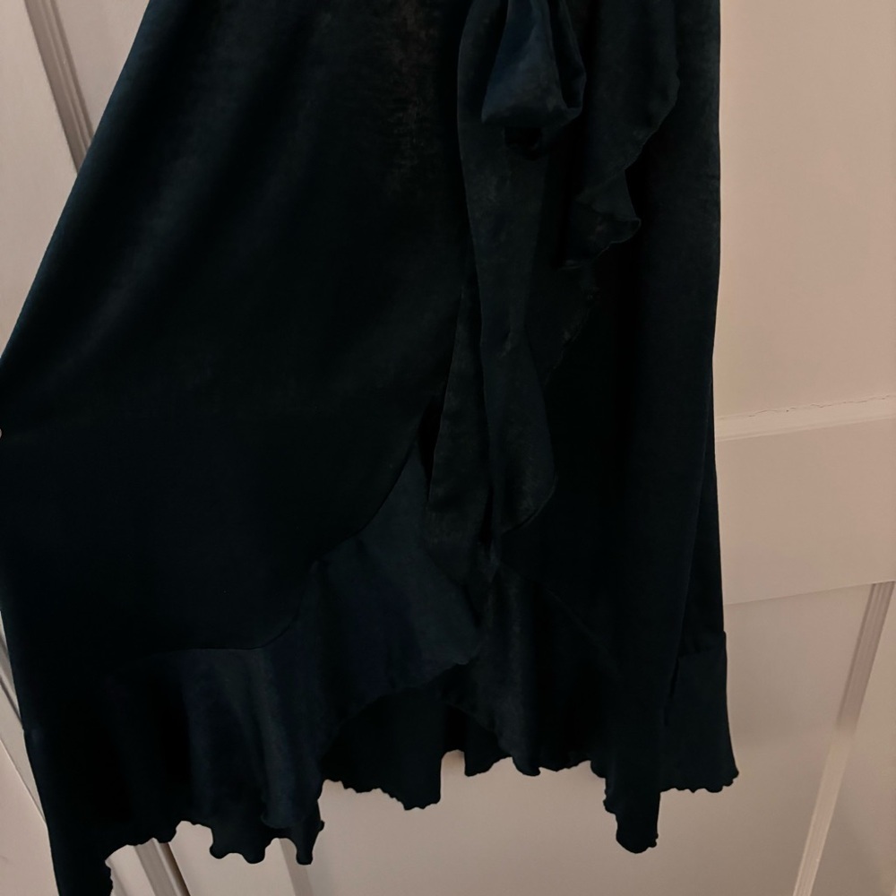 Lulu's Midi Flowy Tie Dress (Green) - Picture 7 of 11